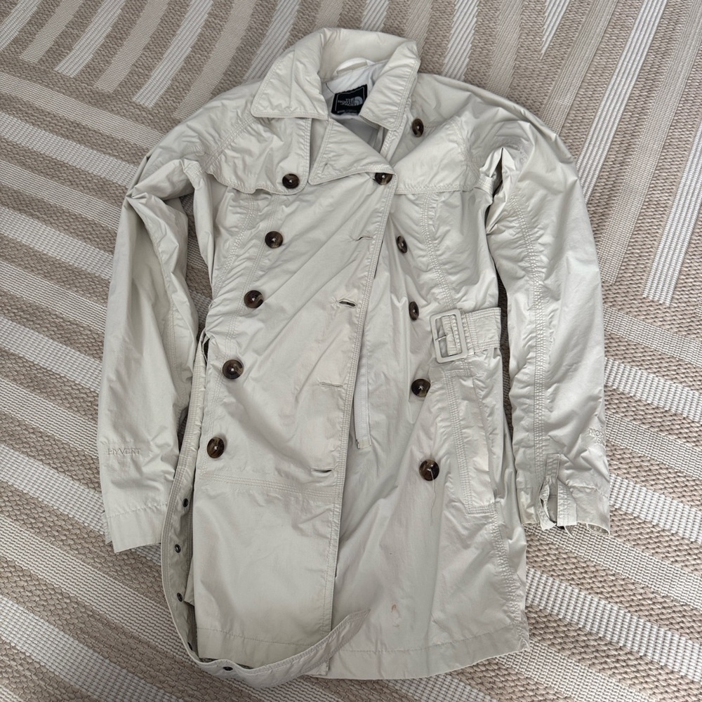 North Face Classic Beige Trench Coat woman